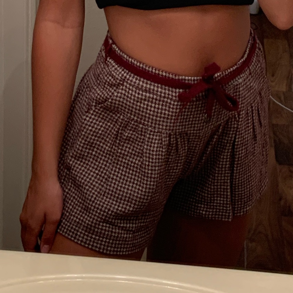 Maroon Plaid Skort